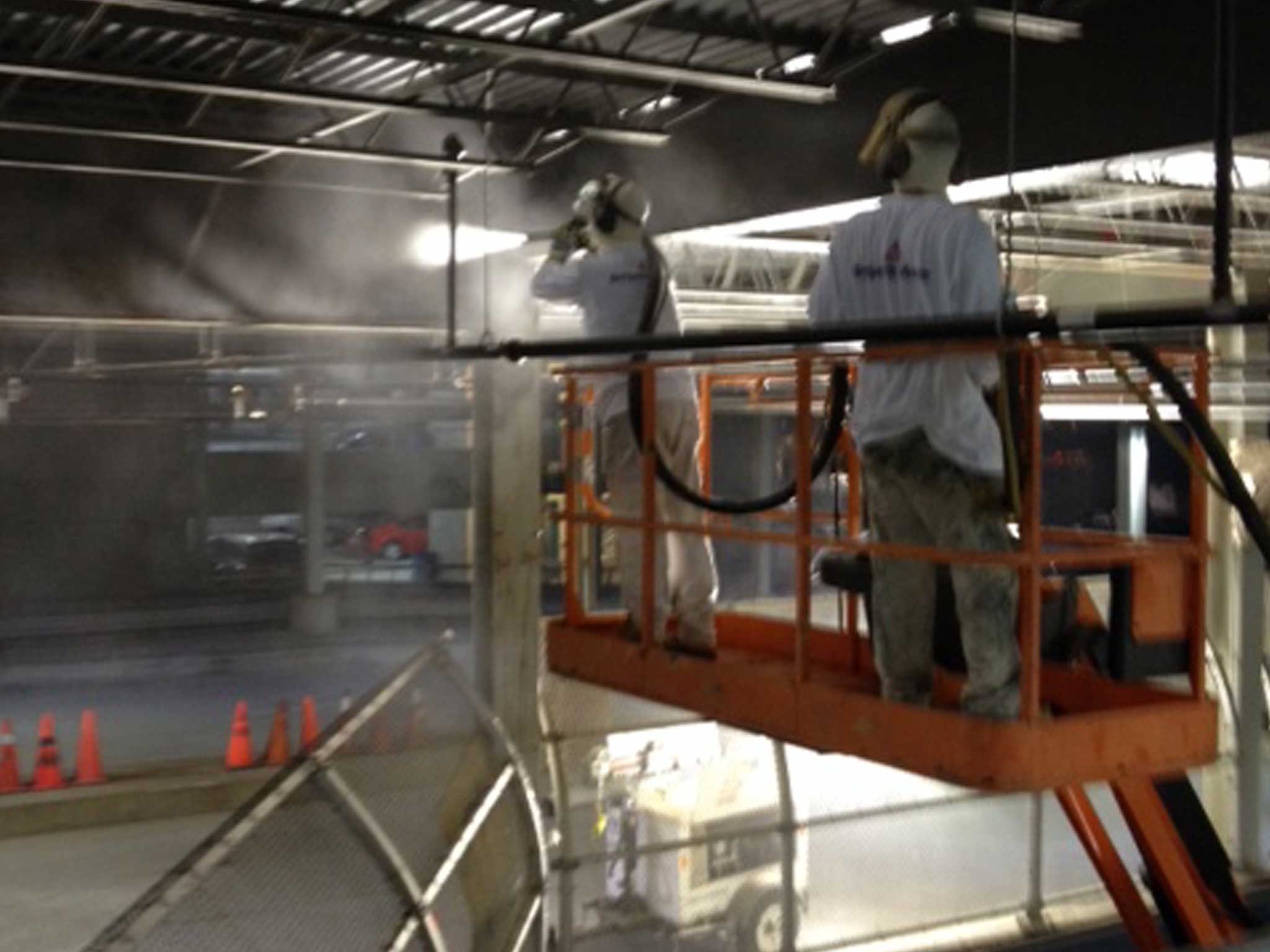 Vapor Blasting Parking Deck - Lincoln Harbor New Jersey