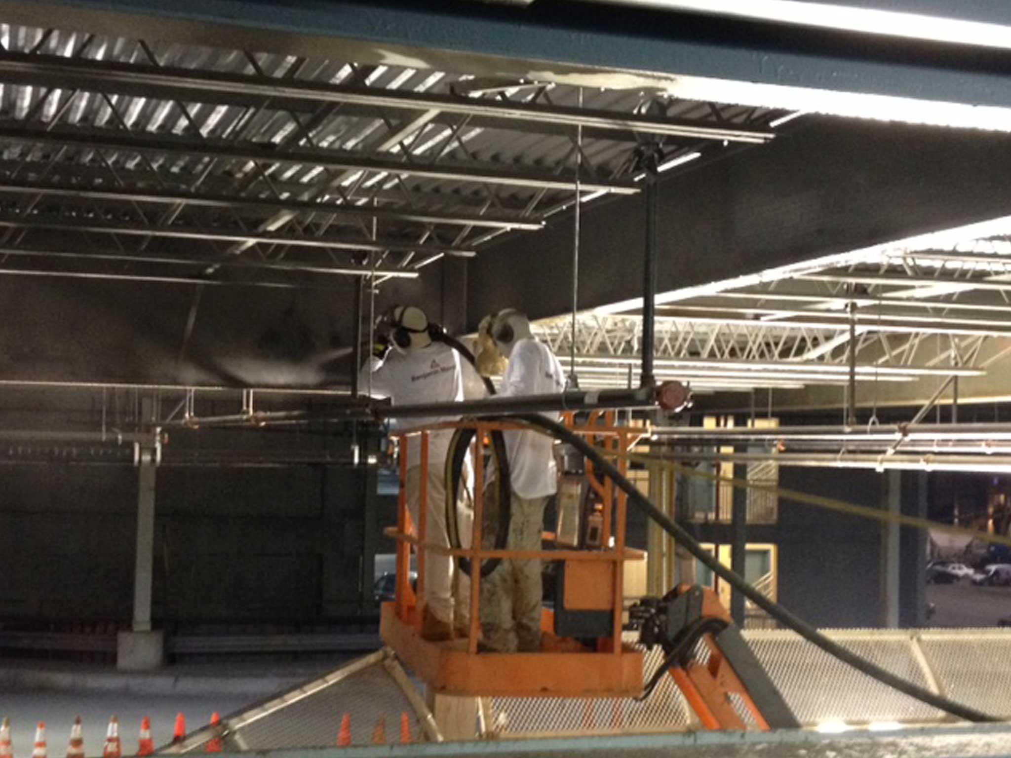 Sandblasting Parking Deck - Lincoln Harbor New Jersey